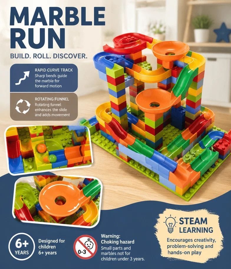 Marble Run Building Blocks 89pcs Kids Toy | HomeAndLiving - 5
