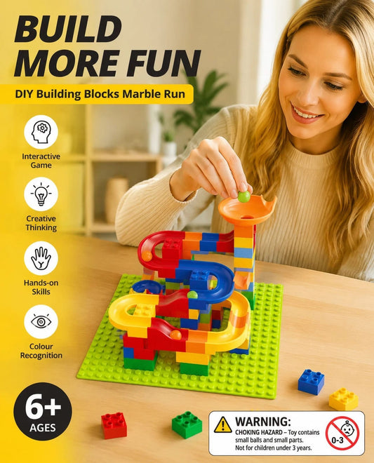 Marble Run Building Blocks 176pcs STEM Toy | HomeAndLiving