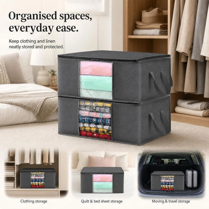 Moving Clothes Organizer Bags Black single