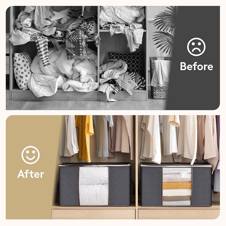 Moving Clothes Organizer Bags Black single
