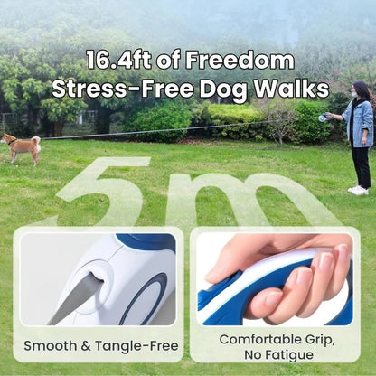 Retractable Dog Leash 3m One-Click Lock | HomeAndLiving
