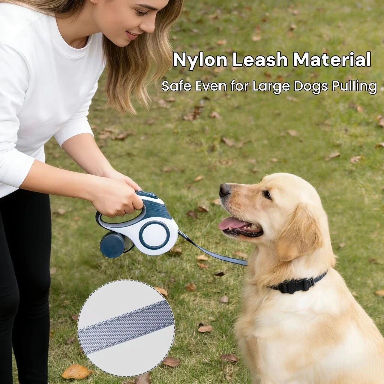Retractable Dog Leash 5m One-Click Lock | HomeAndLiving