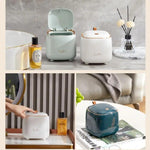 Desktop Press-Top Bin Aqua Trash Can | HomeAndLiving