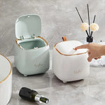 Desktop Press-Top Bin Aqua Trash Can | HomeAndLiving