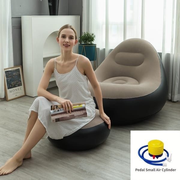 Inflatable Lounge Chair Set Khaki