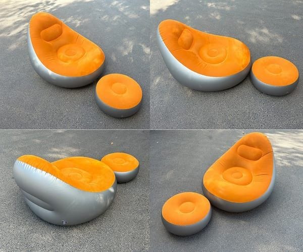 Inflatable Lounge Chair Set Khaki