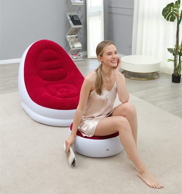 Inflatable Lounge Chair Set Khaki