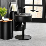 Adjustable Vanity Stool Faux Leather Black | Home & Living