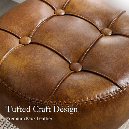 Adjustable Vanity Stool Faux Leather Swivel | Home & Living