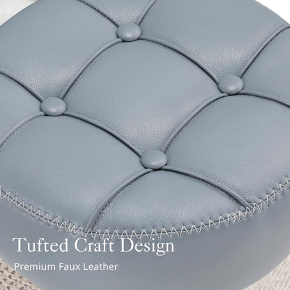 Adjustable Vanity Stool Faux Leather Swivel Chair | Home & Living