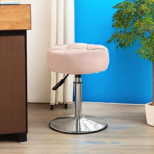 Pink Vanity Stool Adjustable Swivel Chair | Home & Living