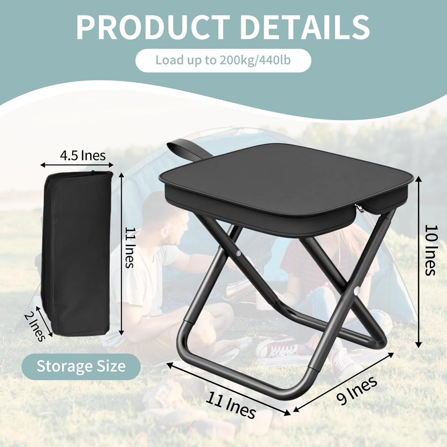 Portable Folding Camping Stool 2 Pack | Home and living