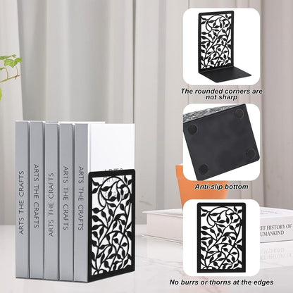 Metal Bookends Black Decorative