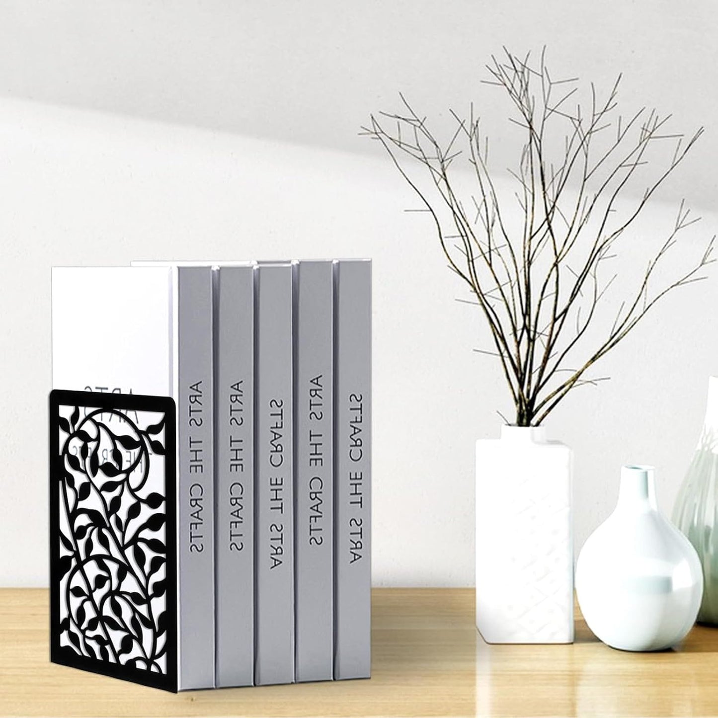 Metal Bookends Black Decorative