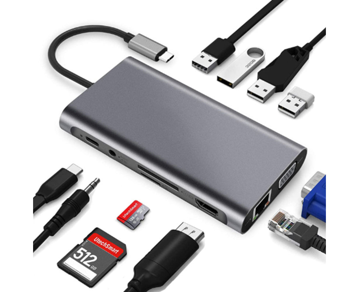 USB-C 11-in-1 Docking Station MacBook Hub | Home & Living