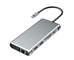 12-in-1 USB-C Hub Dual HDMI Docking Station | Home & Living