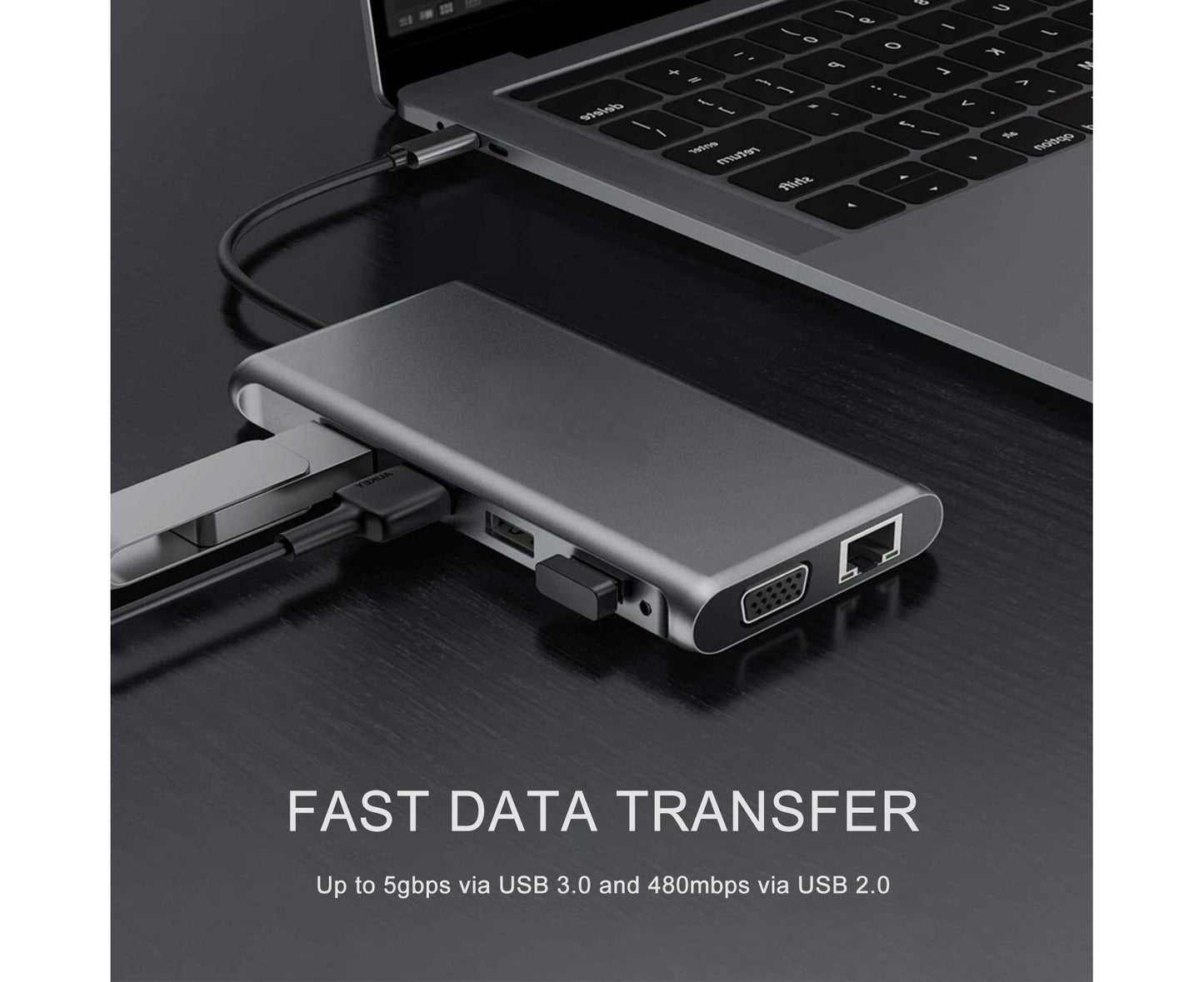 12-in-1 USB-C Hub Dual HDMI Docking Station | Home & Living