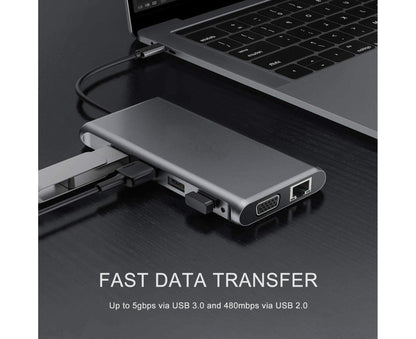 12-in-1 USB-C Hub Dual HDMI Docking Station | Home & Living