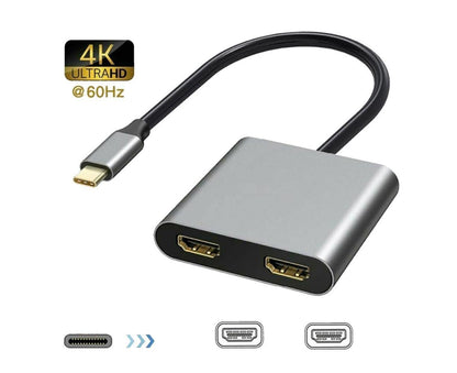 USB-C Dual HDMI Adapter 4K 60Hz MacBook | Home & Living