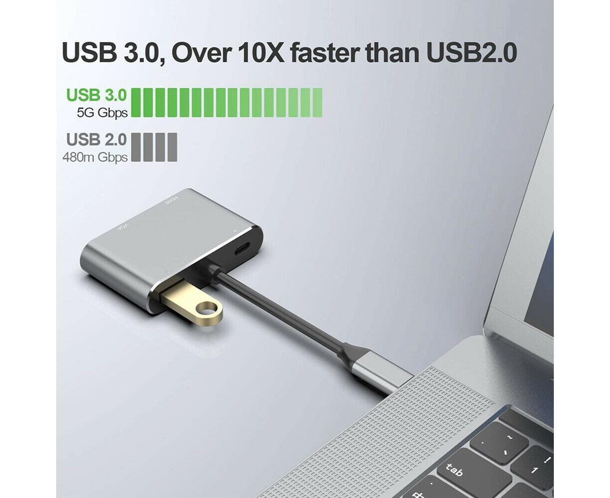 USB-C Hub Adapter HDMI VGA MacBook Pro | Home & Living - 5