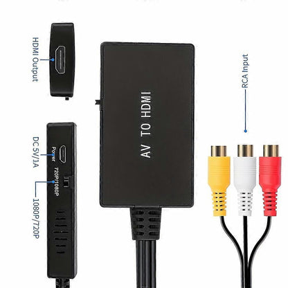 RCA to HDMI Converter 1080P TV PC Gaming | HomeAndLiving