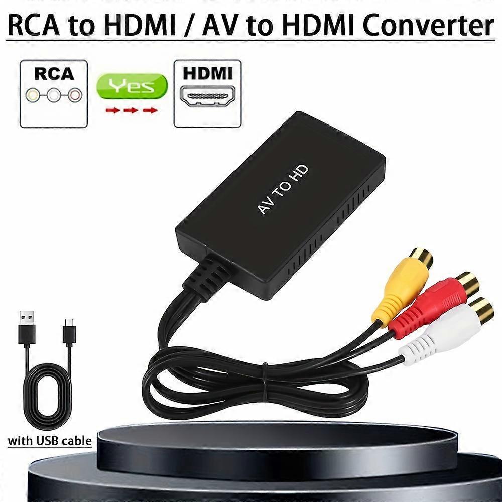 RCA to HDMI Converter 1080P TV PC Gaming | HomeAndLiving