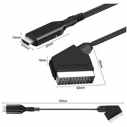 SCART to HDMI Converter 1080p Plug Play | HomeAndLiving
