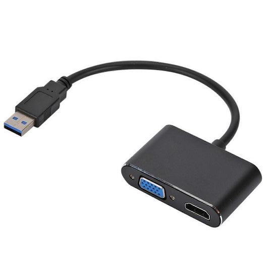 USB-C to HDMI VGA Dual Monitor Adapter | HomeAndLiving