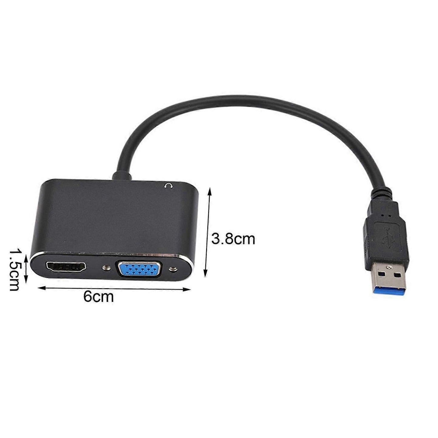 USB-C to HDMI VGA Dual Monitor Adapter | HomeAndLiving