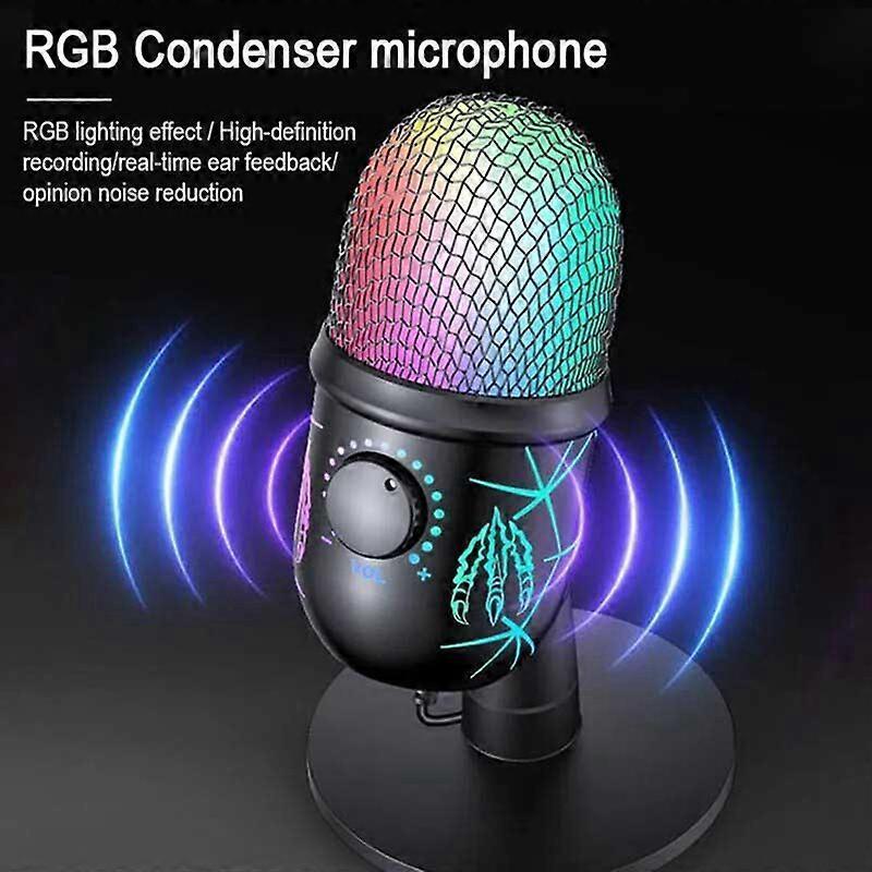 USB Condenser Microphone RGB Gaming Recording | HomeAndLiving