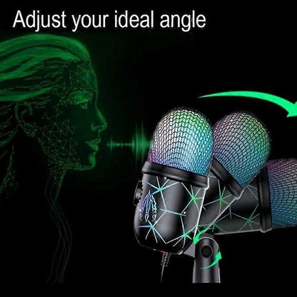 USB Condenser Microphone RGB Gaming Recording | HomeAndLiving