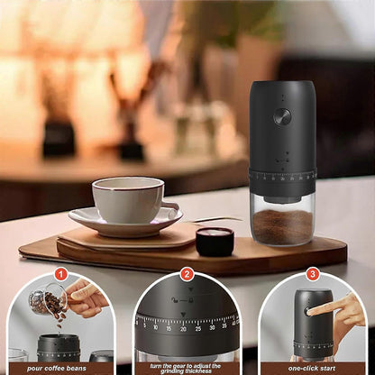 Rechargeable Electric Coffee Grinder 40 Settings | HomeAndLiving