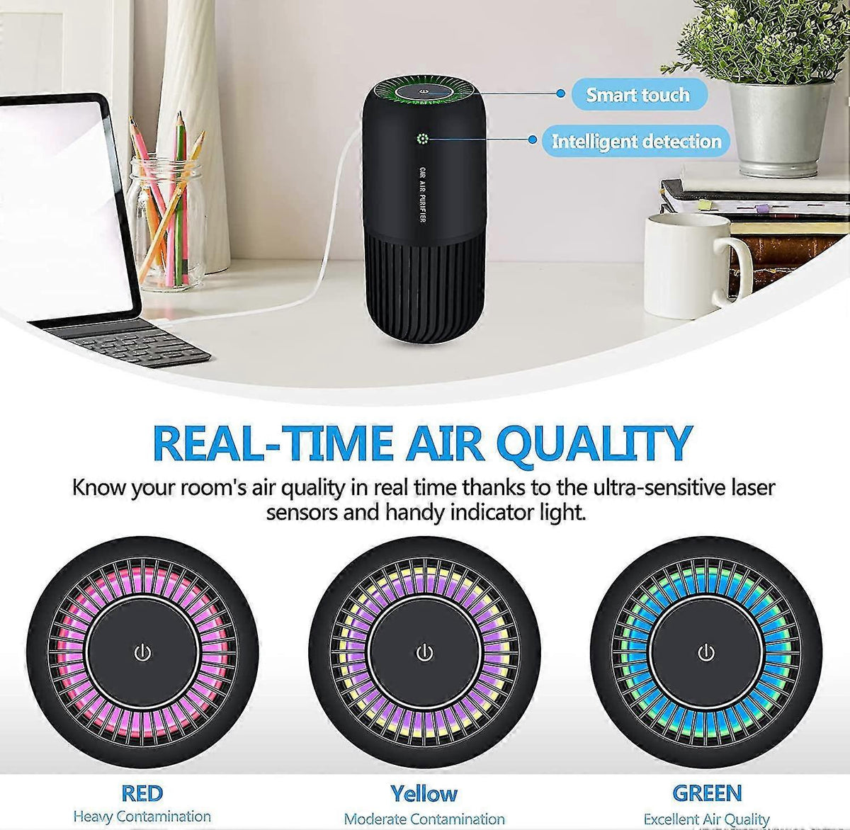 HEPA Air Purifier Car Office Smoke Dust Remover | Home & Living - 3