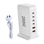 200W USB-C Desktop Charging Station 6 Port | Home & Living