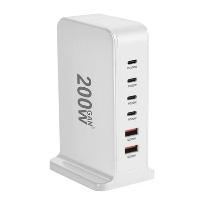 200W USB-C Desktop Charging Station 6 Port | Home & Living