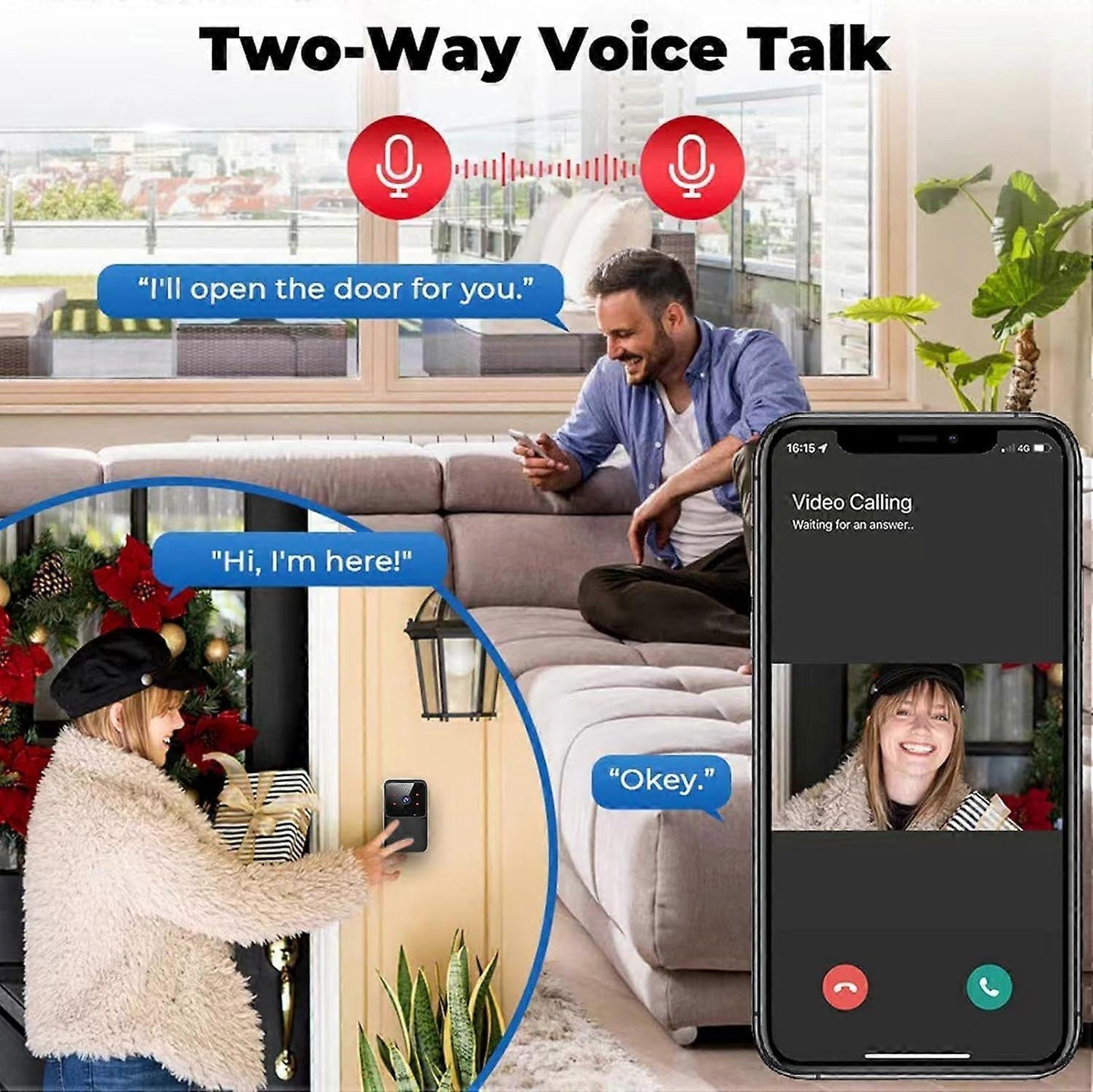 Video Doorbell Camera Battery Wireless | Home & Living