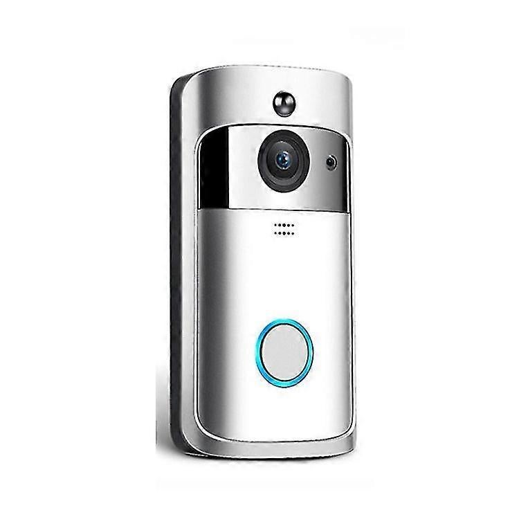 Wireless Video Doorbell Camera Wi-Fi Silver | Home & Living