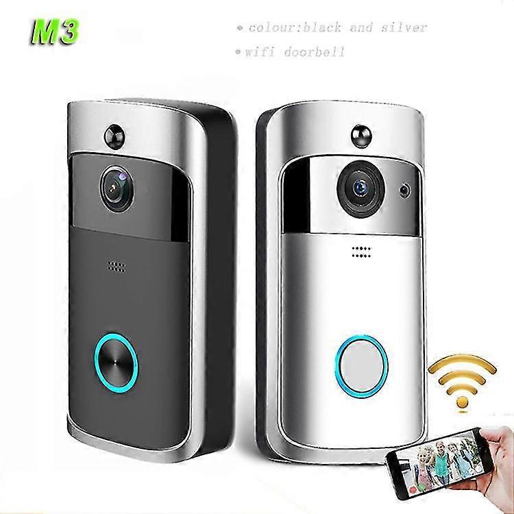 Wireless Video Doorbell Camera Wi-Fi Silver | Home & Living