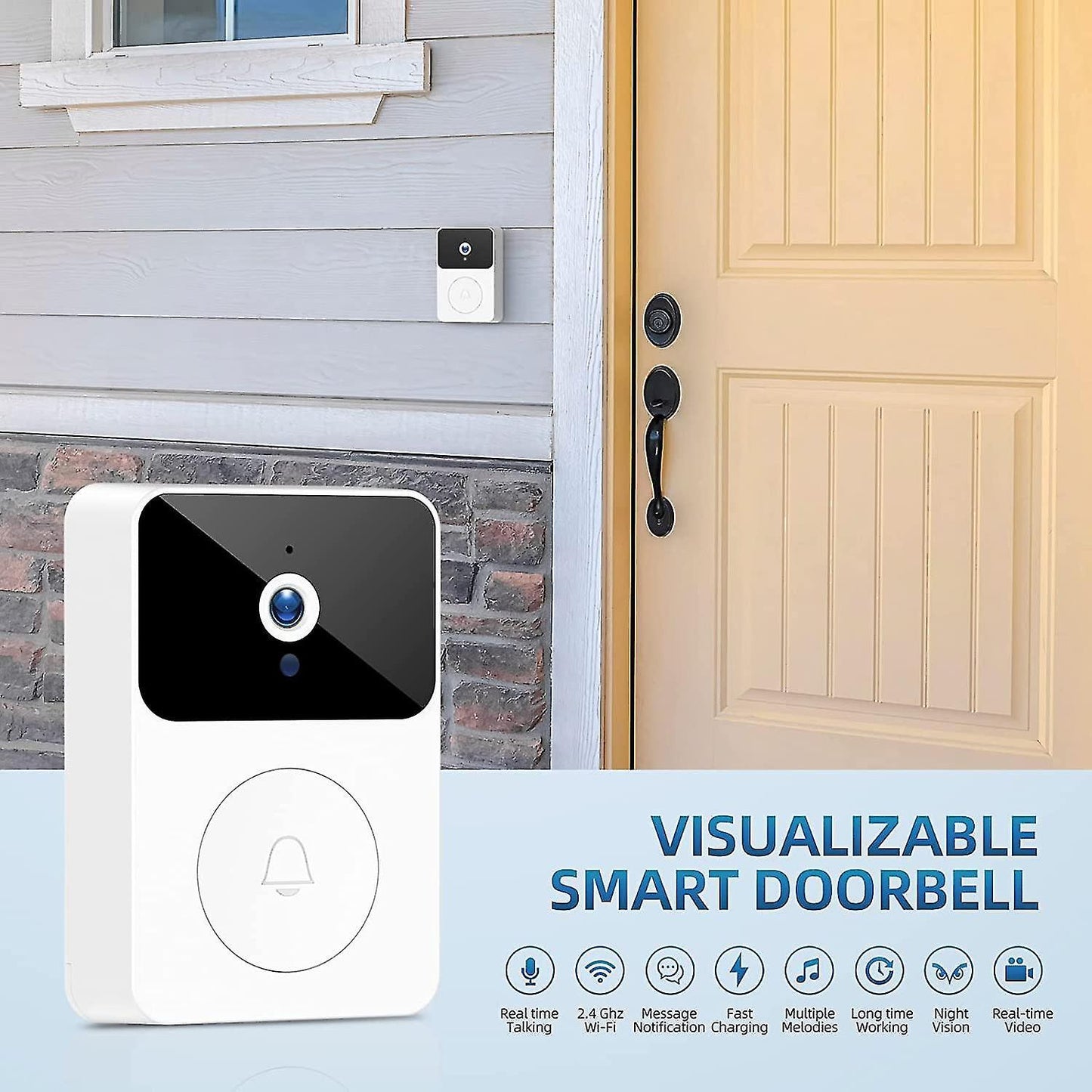Wireless Video Doorbell Camera Chime 2.4GHz | Home & Living