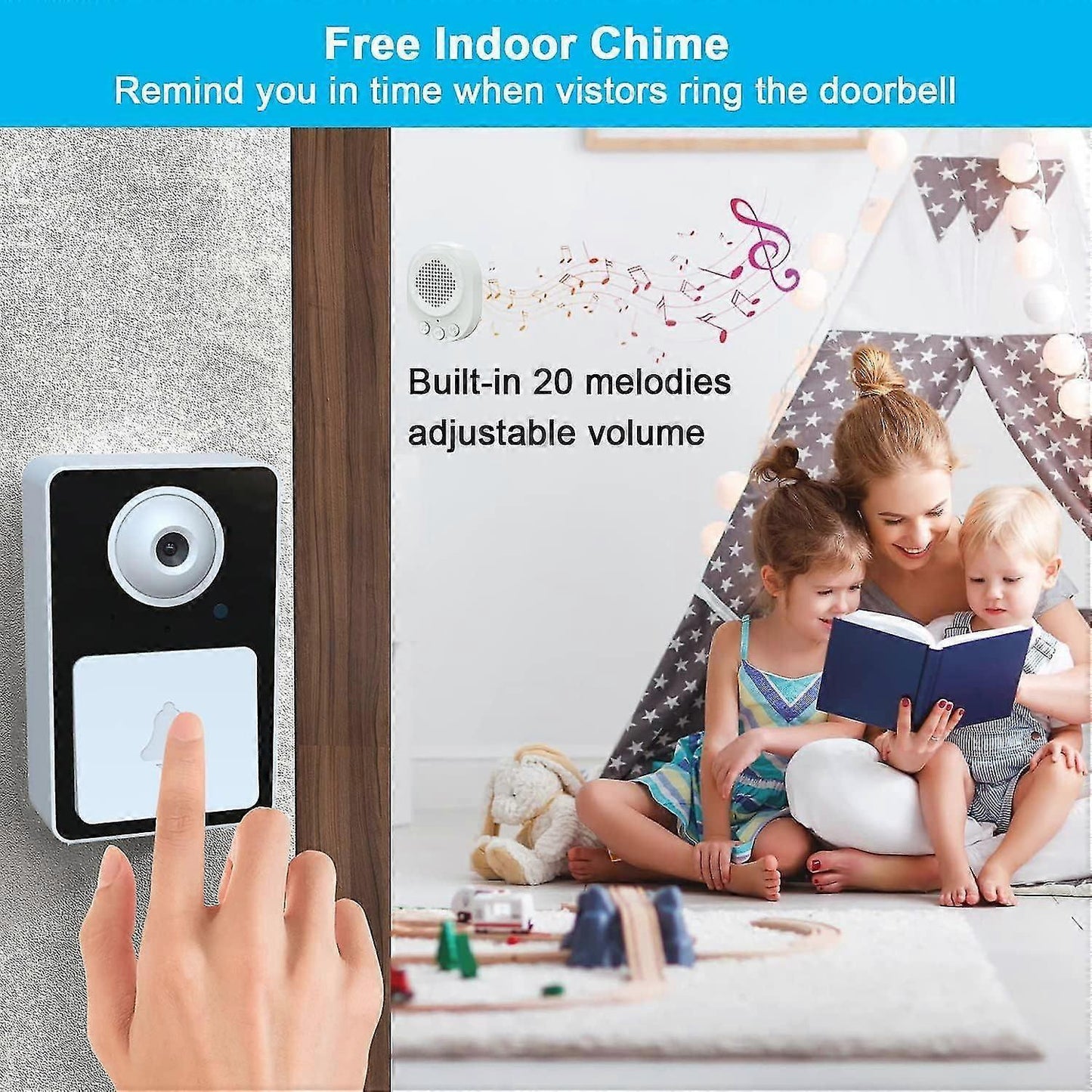 Wireless Video Doorbell Camera Rechargeable | Home & Living