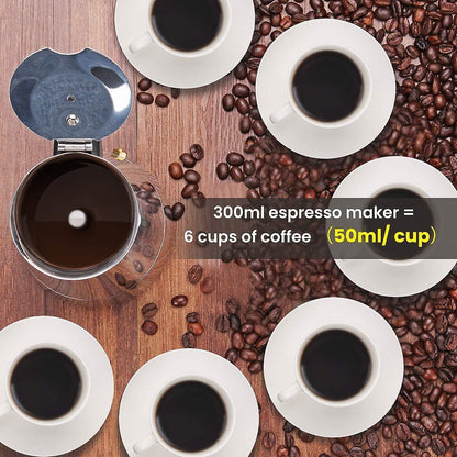 Moka Pot 300ml Espresso Maker Induction | Home & Living