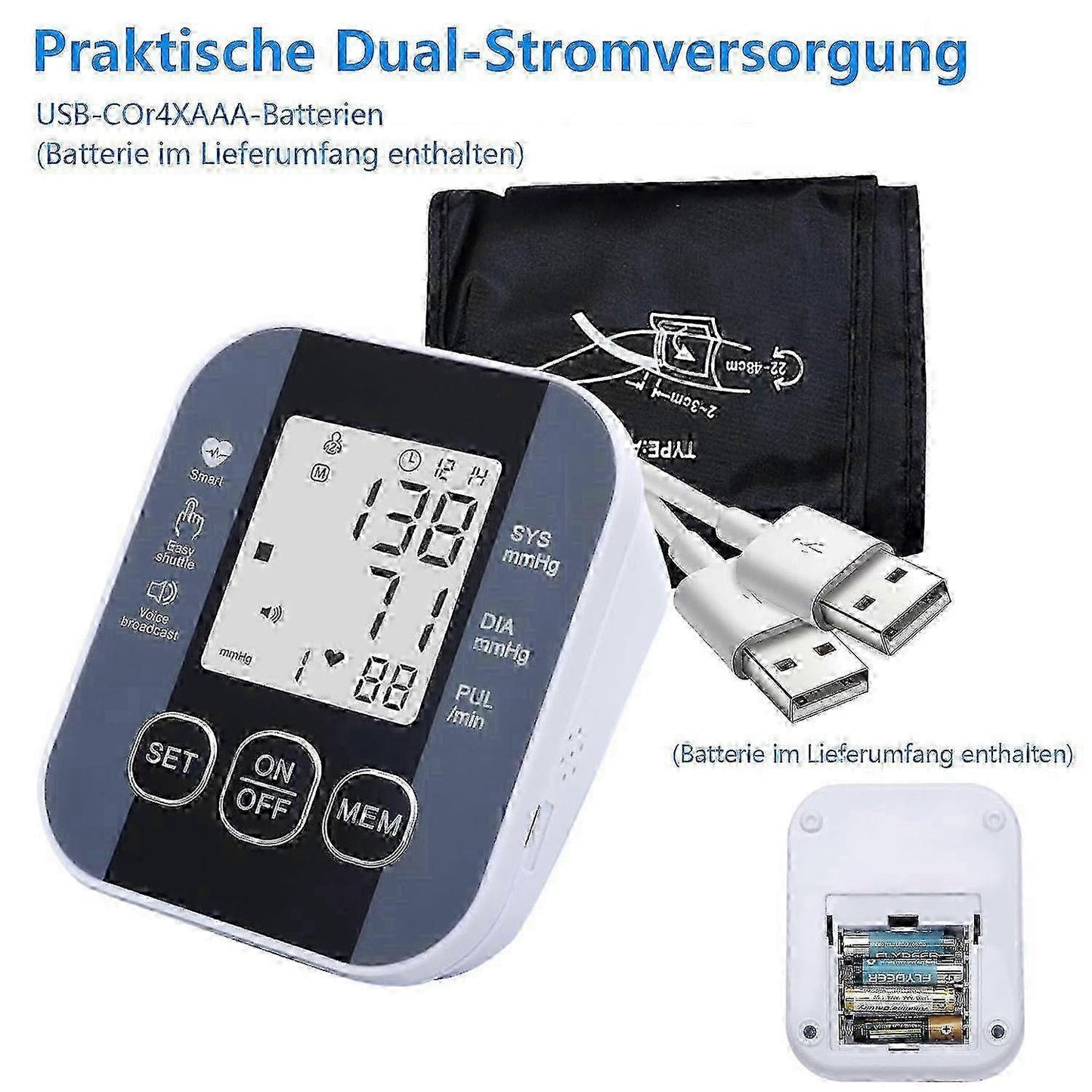 Blood Pressure Monitor Upper Arm Large Cuff | Home & Living