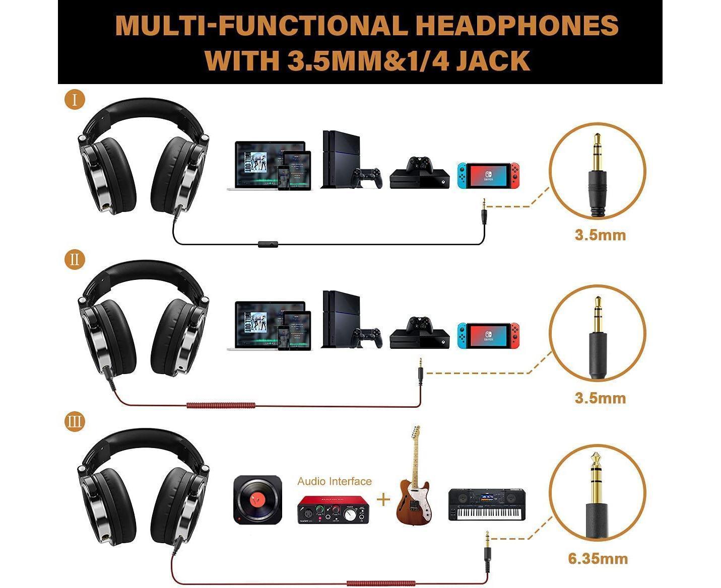 Studio Monitor DJ Over-Ear Headphones 50mm | Home & Living