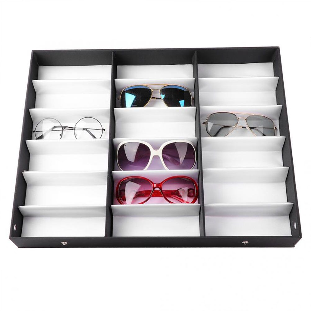 Sunglasses Storage Box PU Leather 47x37x6cm