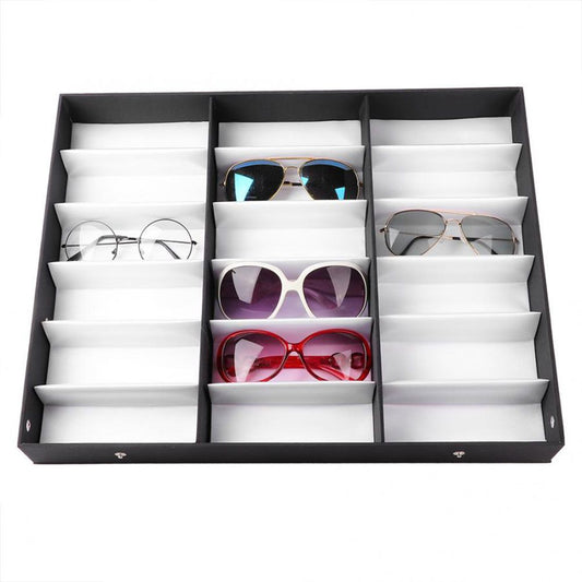 Sunglasses Storage Box PU Leather 47x37x6cm