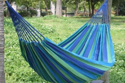 Hanging Hammock Striped Canvas Seat