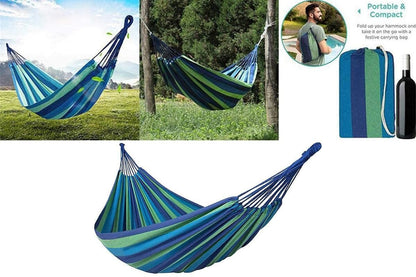 Hanging Hammock Striped Canvas Seat