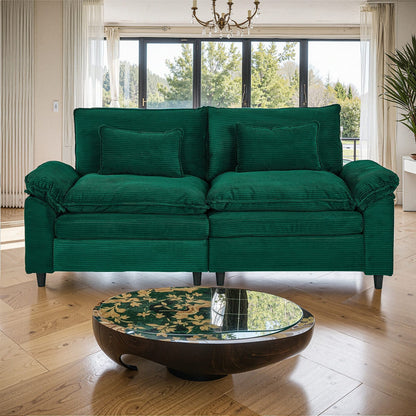 Two Seater Sofa White Wood