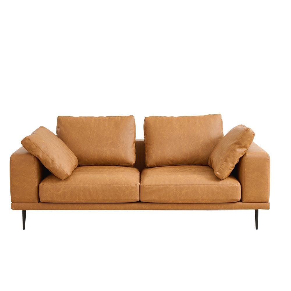 Deep Seated Brown Sofa