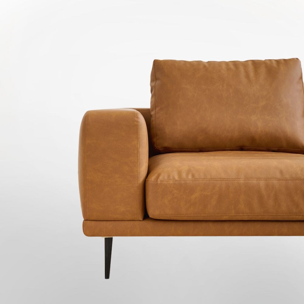 Deep Seated Brown Sofa